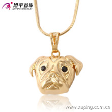 32523 Xuping trendige Tier Hundekopf Messing Anhänger modische Goldimitation Schmuck Großhandel